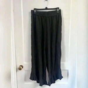 Half asleep Cami Ruffle Pant In Black Night